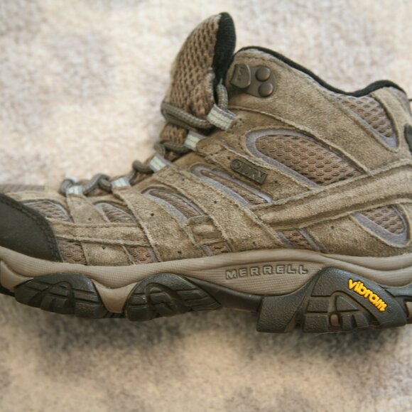 Merrell Women's Moab 2 Waterproof Hiking Boots, Size 5.5, Grey/Light Blue - Picture 5 of 5